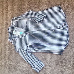 NWT Kut From The Kloth navy and white button down shirt summer weight
